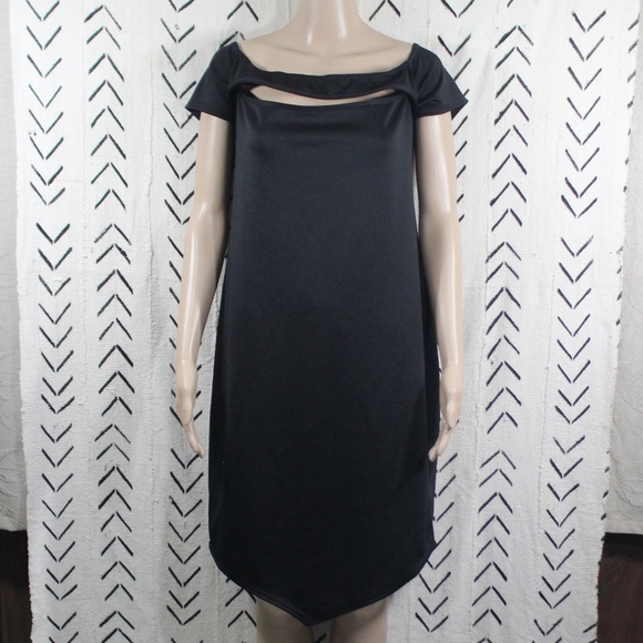 black bodycon dress size 16
